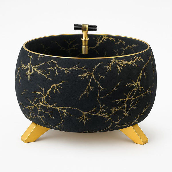 Black Printed Texture Turkish Hotpot